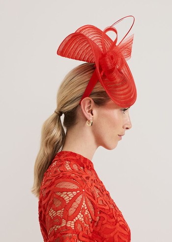 Phase Eight Red Twist Fascinator Hats Red Canada | WOELBY-693